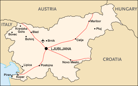 Map of Slovenia